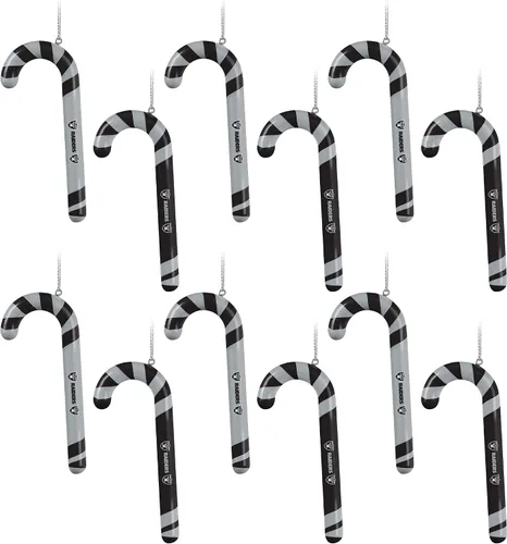Vista 19 de NFL Team Logo 12 Pack Candy Cane Ornament Set