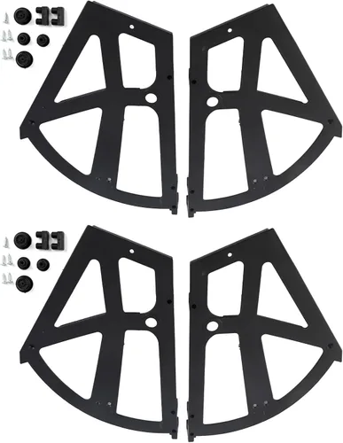 Vista 4 de Cerniere Scarpiera, bisagras de gabinete zapatos de una sola capa partes marcos de repuesto de metal 4 fijaciones dos capas soporte estante hemnes