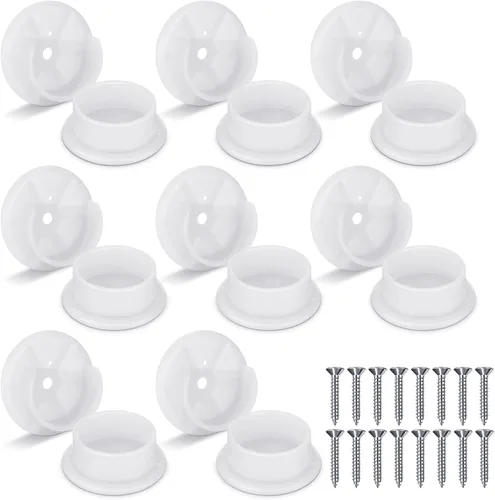 Vista 8 de Amyhill Soporte de barra de plástico para armario, soporte de barra de armario, soporte de tubo de ducha, soporte de tubo para cortina de baño