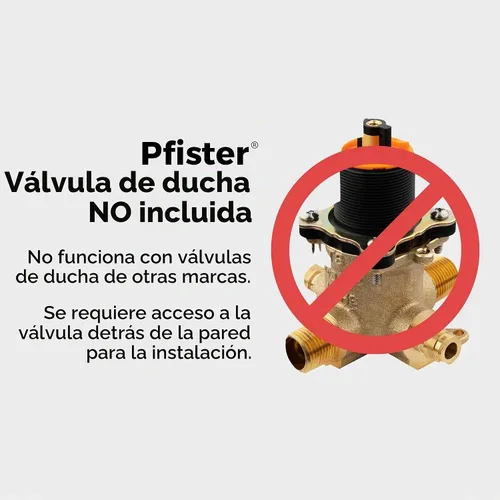 Vista 3 de Pfister Contempra - Juego de 2 manijas para desviador de ducha en oro Oro cepillado