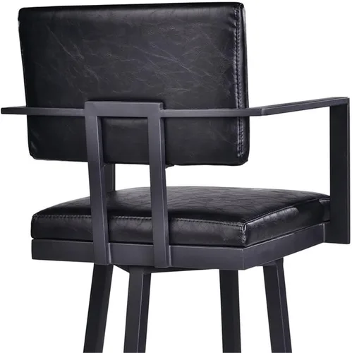 Vista 7 de Armen Living Taburete Balboa, negro vintage