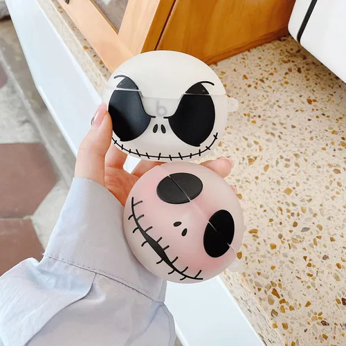 Vista 4 de Fun - Funda compatible con Beats Studio Buds, diseño creativo de calavera de silicona suave a prueba de golpes, cubierta protectora de cuerpo