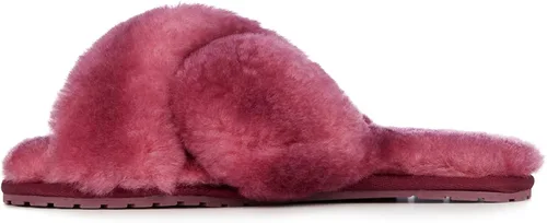 Vista 4 de EMU Australia Mayberry Ombre - Pantuflas de piel de oveja para mujer, talla 8, Merlot