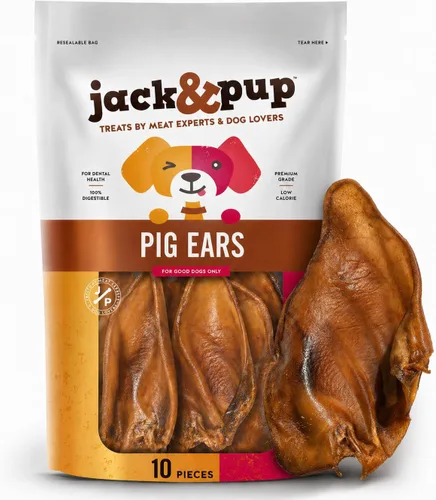 Vista 8 de Jack & Pup Astillas de orejas de cerdo (1 libra) – Masticables naturales de primera calidad para perros, orejas de cerdo, golosinas saludables