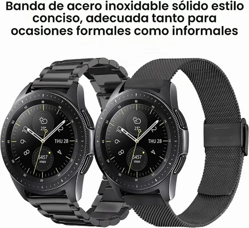 Vista 2 de Valkit - Correa compatible con Galaxy Watch Negro y Negro