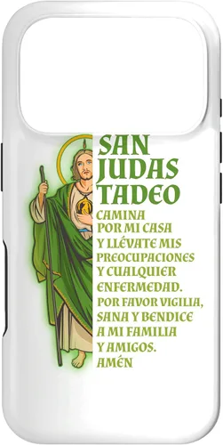 Vista 30 de Funda para iPhone 16 San Judas Tadeo con Oración