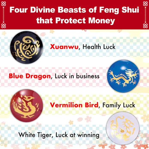 Vista 3 de Pulseras de amuletos de la suerte de dinero de Japón con cristales, pulseras feng shui de buena suerte, diseño tradicional japonés, riqueza, unisex