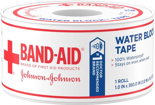 Vista 2 de Band-Aid Brand First Aid - Rollo de cinta autoadhesiva 100% impermeable para un cuidado duradero de heridas para asegurar firmemente los vendajes, 1