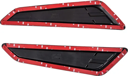 Vista 3 de KUAFU Cubiertas de ventilación para capó, panel decorativo de entrada de aire, 2 piezas, color negro, compatible con Chevy Camaro 1LT 2LT RS