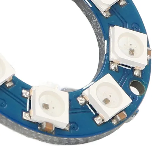Vista 9 de 4 piezas de accesorios de módulo de luz RGB, luces LED, decoración del hogar, módulo LED de 8 canales, interfaz digital, WS2812 5050 5V LED anillo
