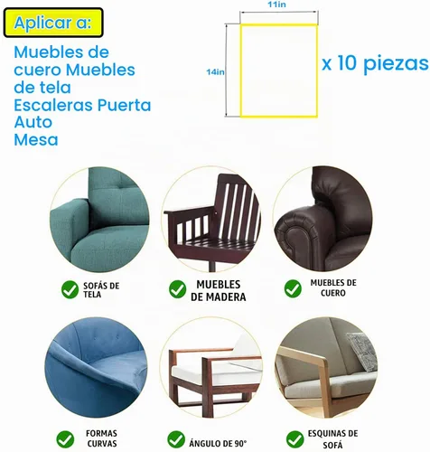 Vista 7 de CAILENIFDC Cinta anti arañazos para gatos para muebles10pcs cinta transparente de doble cara