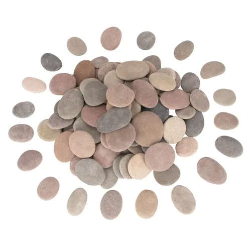 Vista 5 de [Aproximadamente 94 piezas – 100 piezas] (18 libras) Rocas para manualidades, Rocas para pintar, Rocas de río de 2.1"-3.5", Rocas planas, Rocas DIY