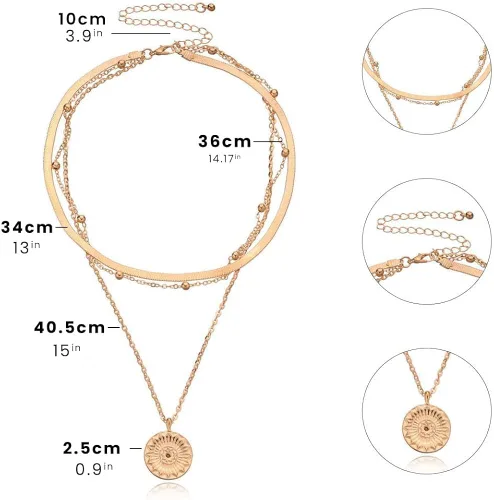 Vista 5 de Blingsoul Collares simples para mujer, collar con colgante, joyería de mercancía para fiesta para mujer