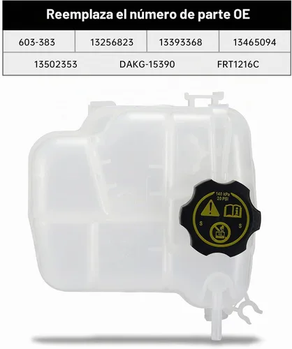 Vista 2 de Depósito de refrigerante EVIL ENERGY, compatible con Chevy Cruze 2010-2016 Orlando 2012-2014 2016-2019 Buick Cascada 2012-2017 Verano, reemplazo