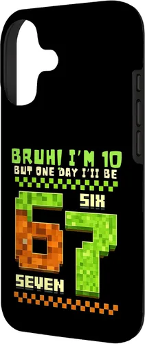 Vista 2 de Bruh I'm 10 But One-Day I'll Be 67 Retro 10th Birthday Kids Case for iPhone 17