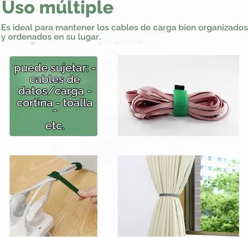 Vista 6 de Corbata de jardín con correa verde que soporta plantas suaves con las plantas, diseño precortado, rasgable, reutilizable, resistente, multiusos