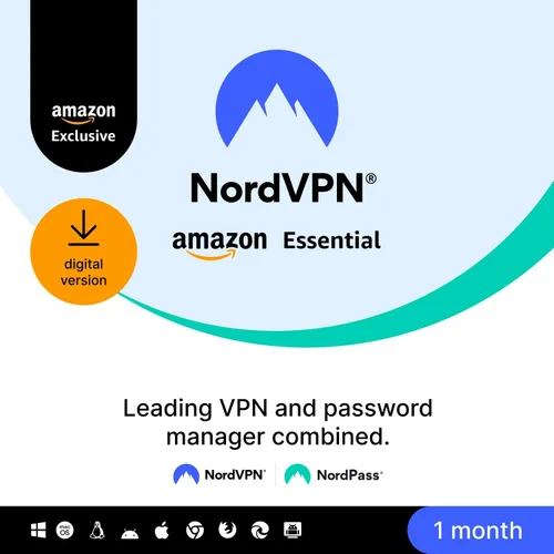 Vista 26 de NordVPN Plus, 10 Devices, 1-Year, VPN & Password Manager Software Bundle, Digital Code
