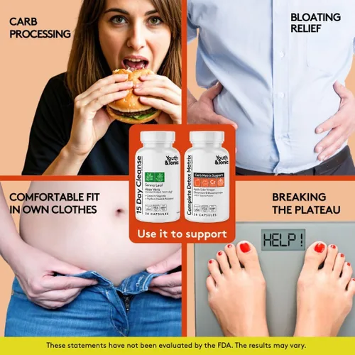 Vista 4 de Paquete de 3 unidades de limpieza de cuerpo entero Limpiador de colon de 15 días y alcalinizante del sistema con matriz de desintoxicación