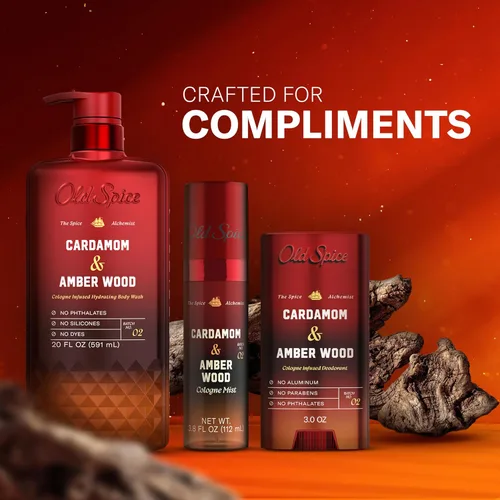 Vista 10 de Old Spice - Desodorante sin aluminio para hombres, cardamomo y madera