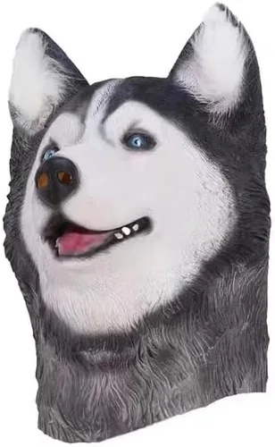 Vista 2 de Bola de maquillaje de Halloween divertida y lujosa novedosa máscara de látex para cosplay máscara de látex para adultos máscara de Halloween D negro