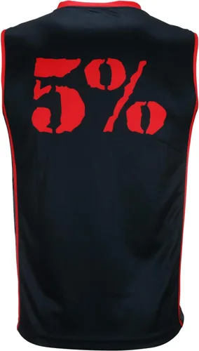 Vista 2 de 5% Nutrition Rich Piana Love It Kill It - Camiseta de baloncesto roja y negra