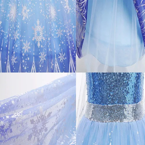 Vista 5 de MINACARE Princess Costume Gorgeous Fancy Queen Dress for Little Girls Cosplay Birthday Party Gift