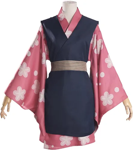 Vista 4 de Eybunll Anime Cosplay Makomo Cosplay Halloween Disfraz Mujer Falda Traje + Máscara