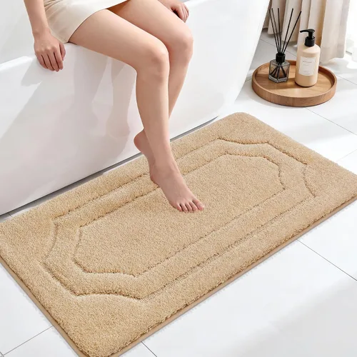 Vista 14 de BEQHAUSE Alfombras de baño antideslizantes, suaves y absorbentes, 24 x 36