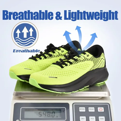 Vista 5 de JACKSHIBO Puntera ancha para hombres y mujeres, zapatos deportivos para correr en carretera, ligeros, transpirables, neutros, acolchados