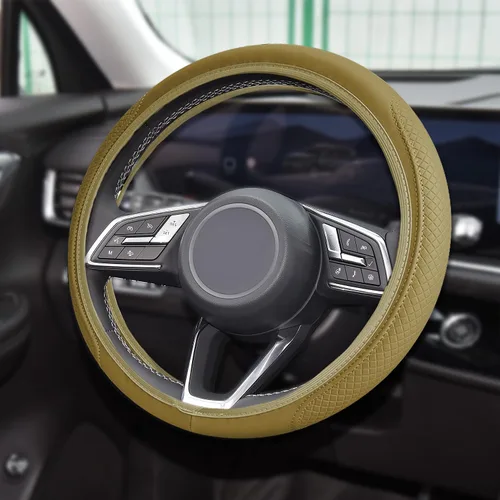 Vista 24 de Funda de Volante de Cuero Suave con Brillos, 15 Pulgadas, con Diamantes de Imitación Coloridos, Protector de Volante Elástico Automático