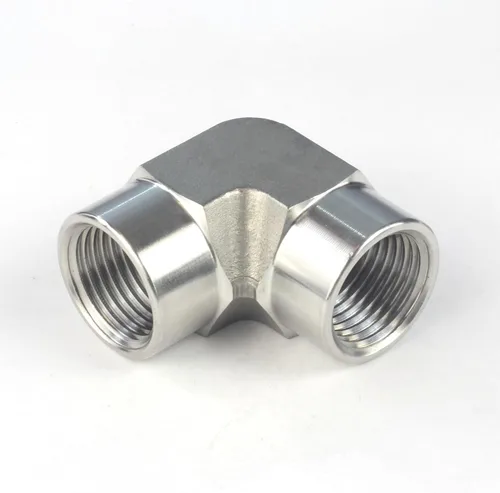 Vista 2 de HFS (R) Montaje de tubería de acero inoxidable 304, codo de 90 grados, 1/2 "NPT hembra x 1/2" NPT hembra