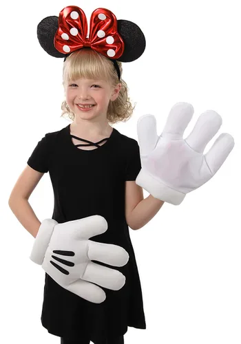 Vista 3 de Set de Diadema y Guantes Glitter de Minnie Multicolor