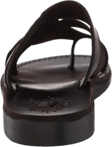 Vista 3 de Jerusalem Sandals Aron - Leather Lightweight Sandal - Black