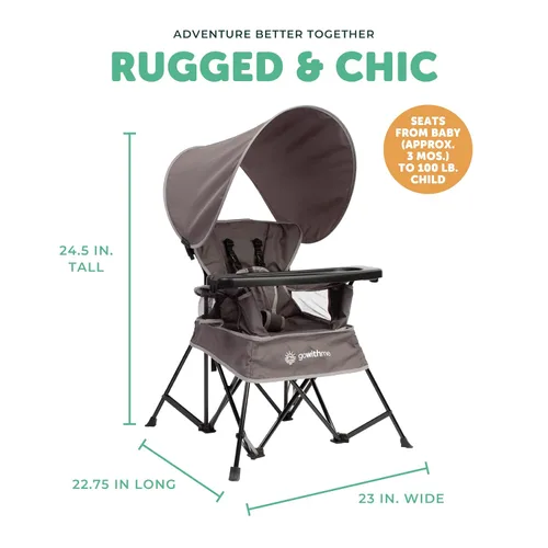 Vista 8 de Baby Delight Silla portátil Go with Me Jubilee Deluxe Interior y exterior