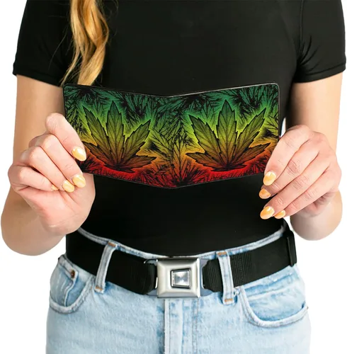 Vista 6 de Buckle-Down Billetera plegable para hombre, multicolor, 4.0 x 3.5 pulgadas, Varios