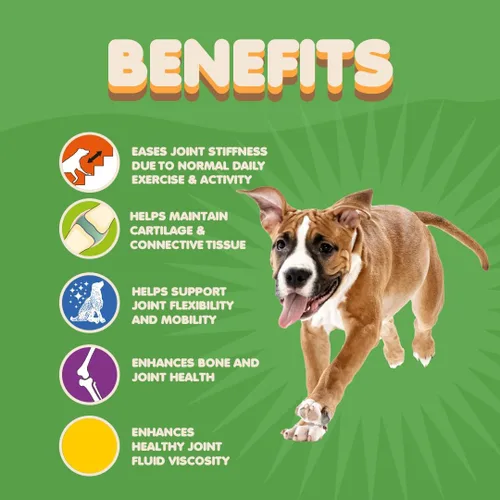 Vista 3 de Colágeno para perros y gatos - Suplementos de colágeno para la salud de las articulaciones - Suplemento de vitamina C para la movilidad