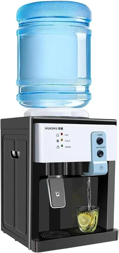 Vista 11 de Enfriador de agua para encimera de 1.2 a 5 galones - Dispensador de agua pequeño con 3 ajustes de temperatura (caliente/frío/tibio), se calienta a