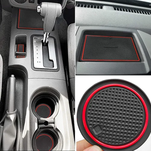 Vista 10 de auovo Alfombrillas antipolvo para Frontier Crew Cab 2005-2020, accesorios Xterra 2005-2015, ajuste personalizado, forros para bolsillo de puerta