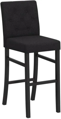 Vista 5 de Juego de 4 taburetes de bar de 30 pulgadas de altura de mostrador con respaldo de tela, sillas de bar modernas con altura de asiento, taburetes