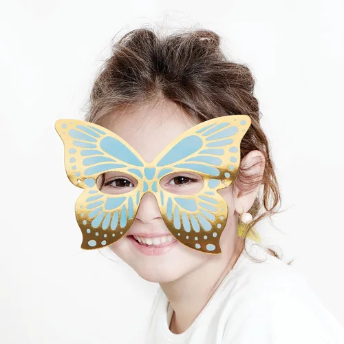 Vista 7 de Máscaras de papel de mariposa dorada, 8