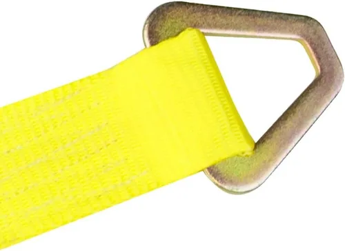 Vista 6 de VULCAN Kit completo de amarre de correa de eje con correas de trinquete de gancho a presión, amarillo clásico, incluye (4) correas de eje de 22