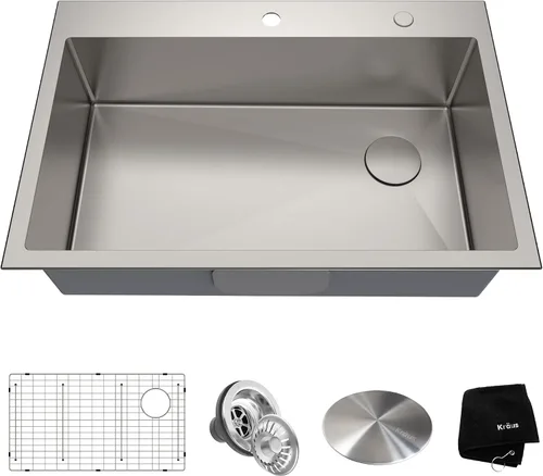 Vista 23 de Kraus KHT301-25 Standart PRO Kitchen Fregadero de Cocina de Acero Inoxidable, 25 Pulgadas