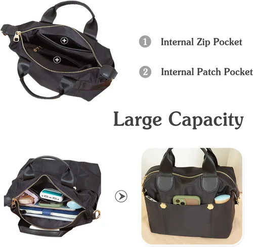 Vista 5 de PORRASSO Bolso cruzado para mujer, bolso de hombro de moda, bolso multifuncional para mujer