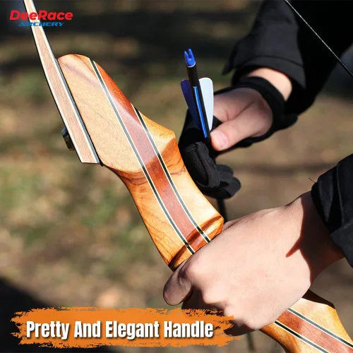 Vista 9 de DEERACE Archery 58" 60" Hunting Recurve Bow, Bow and Arrow Set for Adults Youth Beginner Hunting Targeting Archery