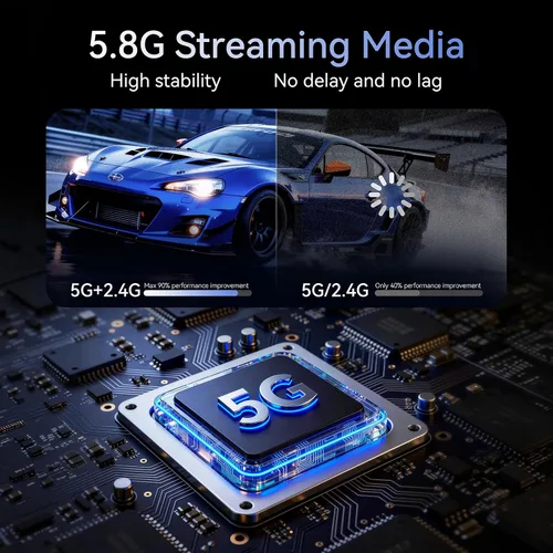 Vista 4 de Transmisor y receptor HDMI inalámbrico USB C, 165 FT/50M Plug & Play Portátil 5G+2.4G Extensor 4K Decodificación Entrada 1080P@60Hz Salida