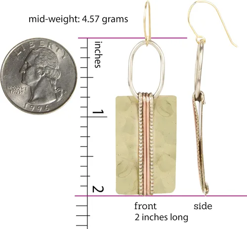 Vista 3 de SPUNKYsoul Boho Dangle Vintage Multi-Metal Earrings for Women Stylish Boho-Chic Jewelry, Ideal Christmas Gifts for Women, Wives & Teenagers, Trendy