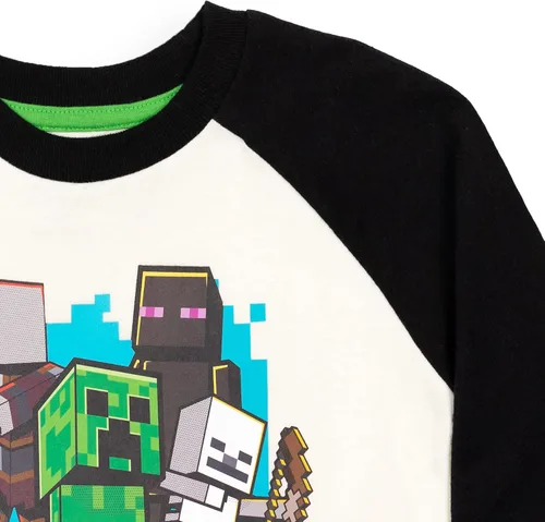 Vista 8 de Minecraft Paquete de 2 camisetas gráficas de manga larga para niños de Mobs