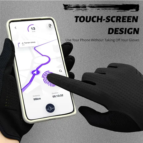 Vista 5 de VXW Guantes de ciclismo para hombres y mujeres, con tiras reflectantes y almohadilla antideslizante que absorbe los golpes para bicicletabicicleta