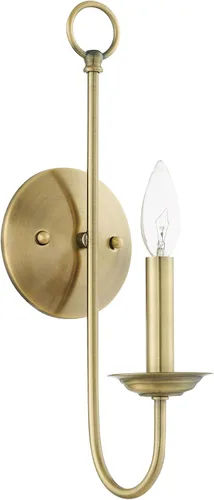 Vista 2 de Livex Lighting 42681-01 - Aplique de pared de latón antiguo (1 luz)