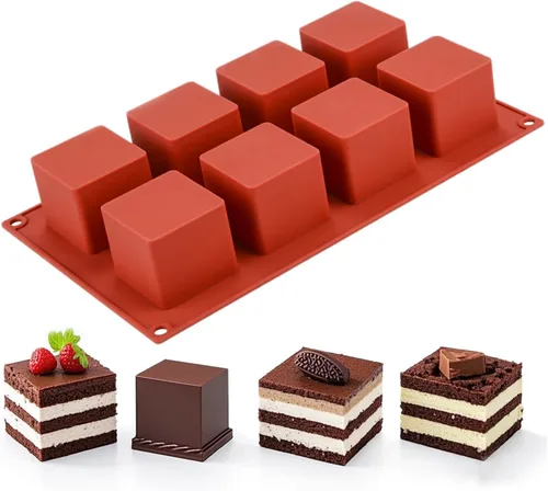 Vista 15 de Molde de silicona para chocolate en forma de dedo con 6 cavidades tipo barra para chocolate, dulces, pan, 11.6 x 6.8 x 1.3 pulgadas